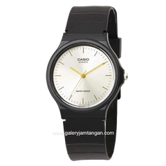 CASIO General MQ-24-7E2LDF Black Dial White Rubber Strap