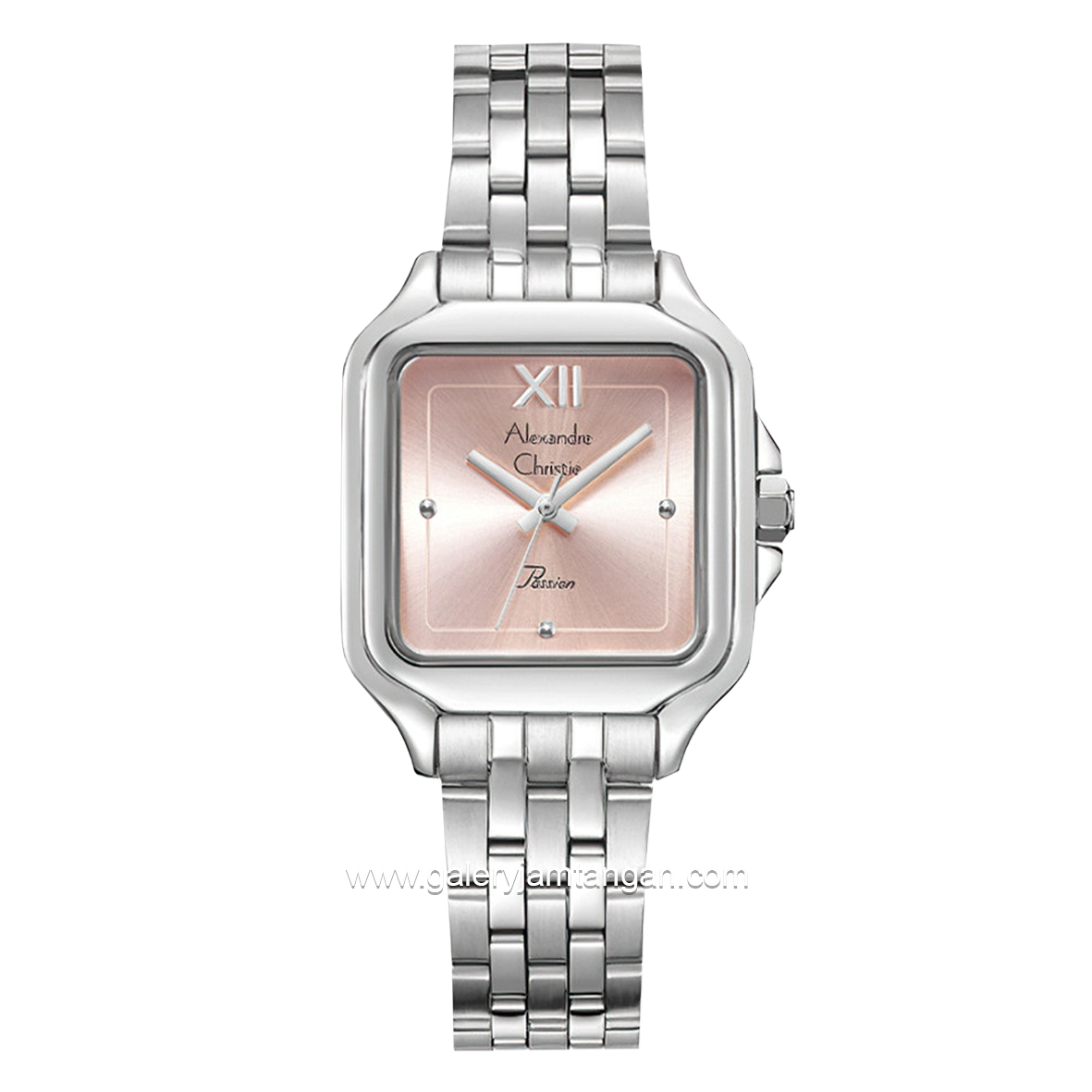Alexandre Christie Passion AC 2B55 LH Silver Dial Pink Stainless Steel Strap