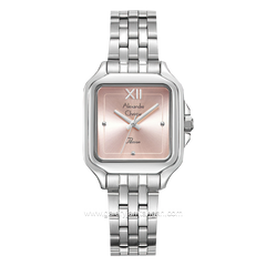 Alexandre Christie Passion AC 2B55 LH Silver Dial Pink Stainless Steel Strap