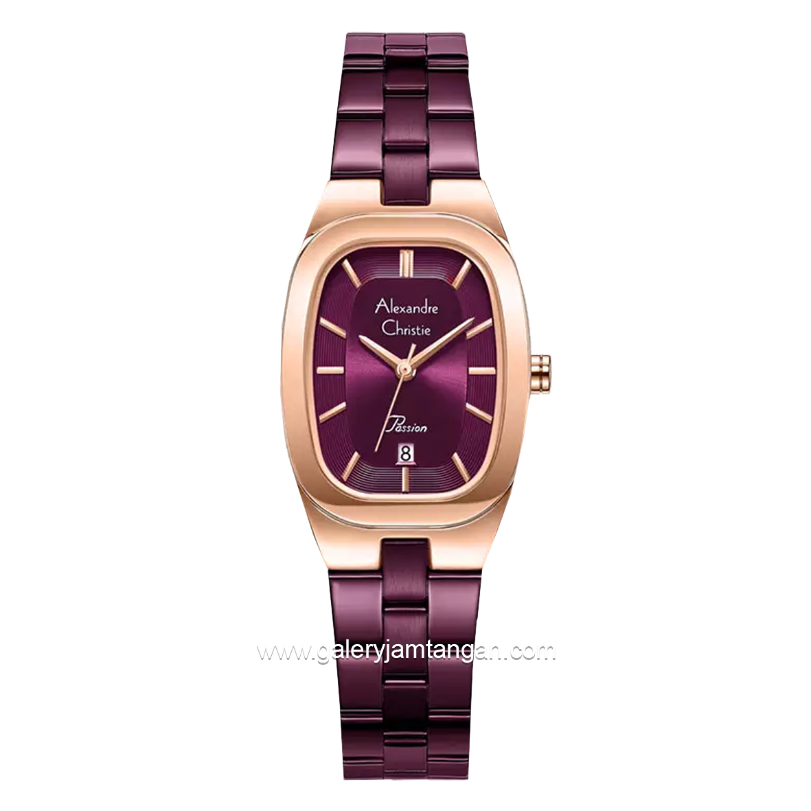 Alexandre Christie Passion AC 2B53 LD Purple Rosegold Stainless Steel Strap