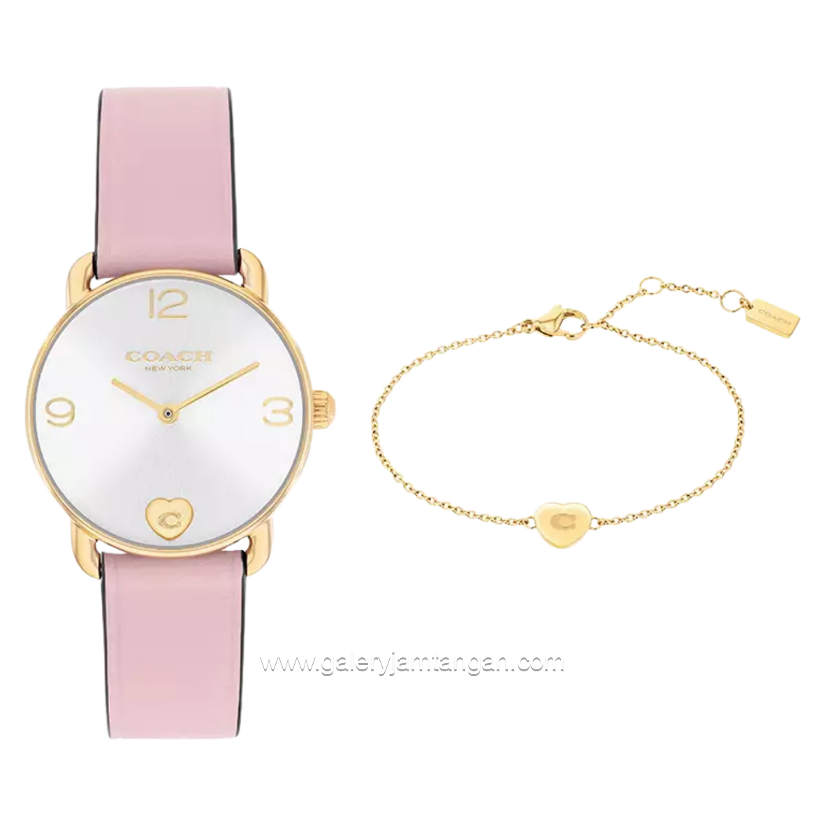 COACH ELLIOT 14000137 Pink Leather Strap