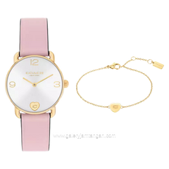COACH ELLIOT 14000137 Pink Leather Strap