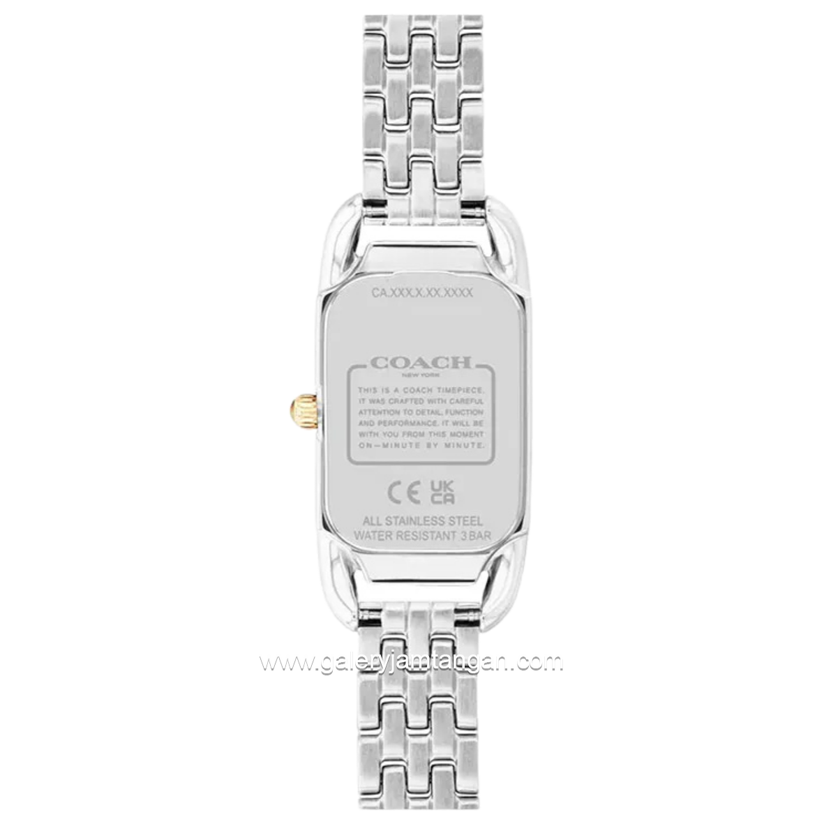 COACH 14504172 Cadie Silver Gold Dial White Stainless Steel Strap
