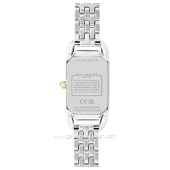 COACH 14504172 Cadie Silver Gold Dial White Stainless Steel Strap