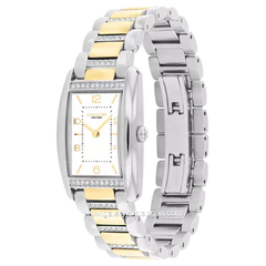 COACH REESE 14504318 Silver Gold Dial White Stainless Steel Strap