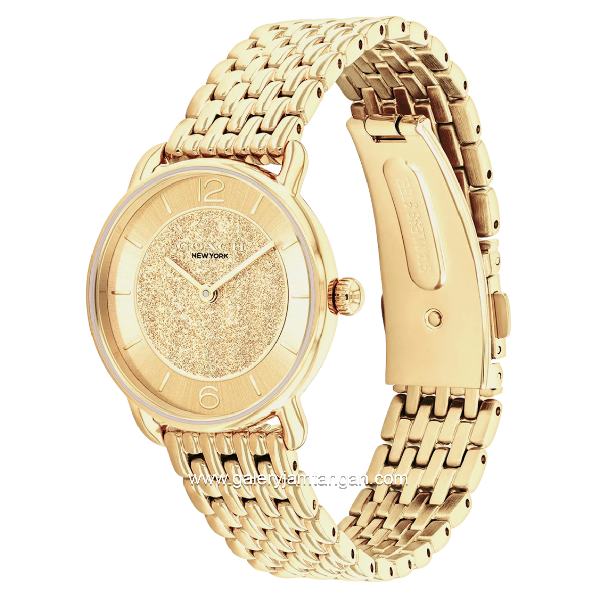 COACH ELLIOT 14504370 Gold Stainless Steel Strap