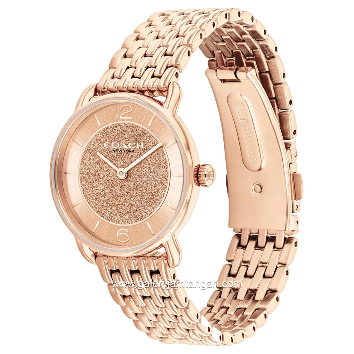 COACH 14504371 Elliot Rose Gold Stainless Steel Strap