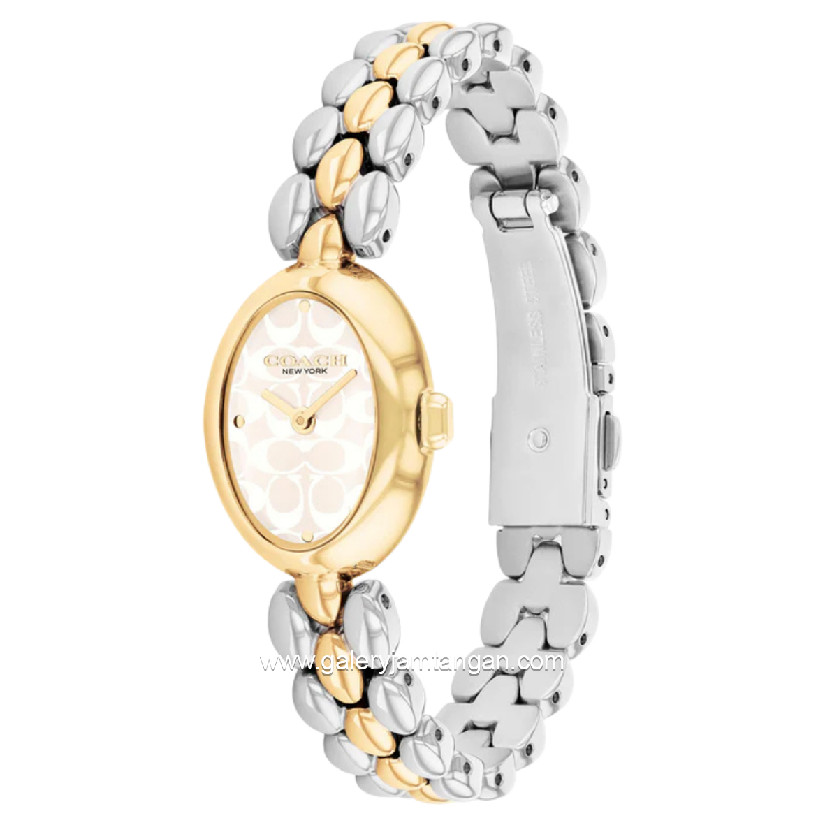 COACH SAMMY 14504419 Silver Gold Stainless Steel Strap
