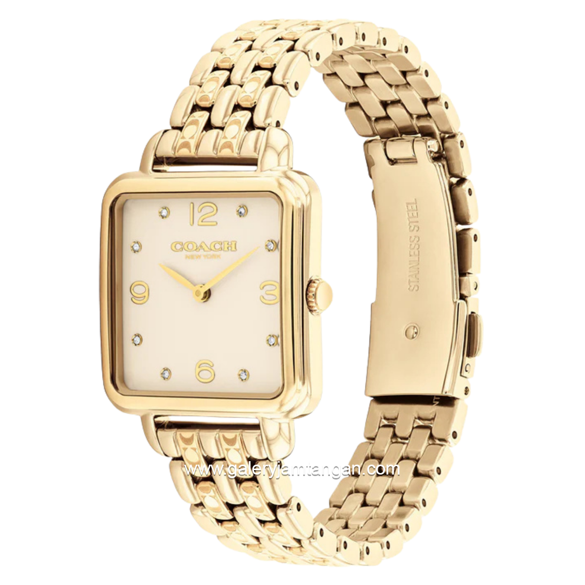 COACH CASS 14504495 Champagne Gold Stainless Steel Strap