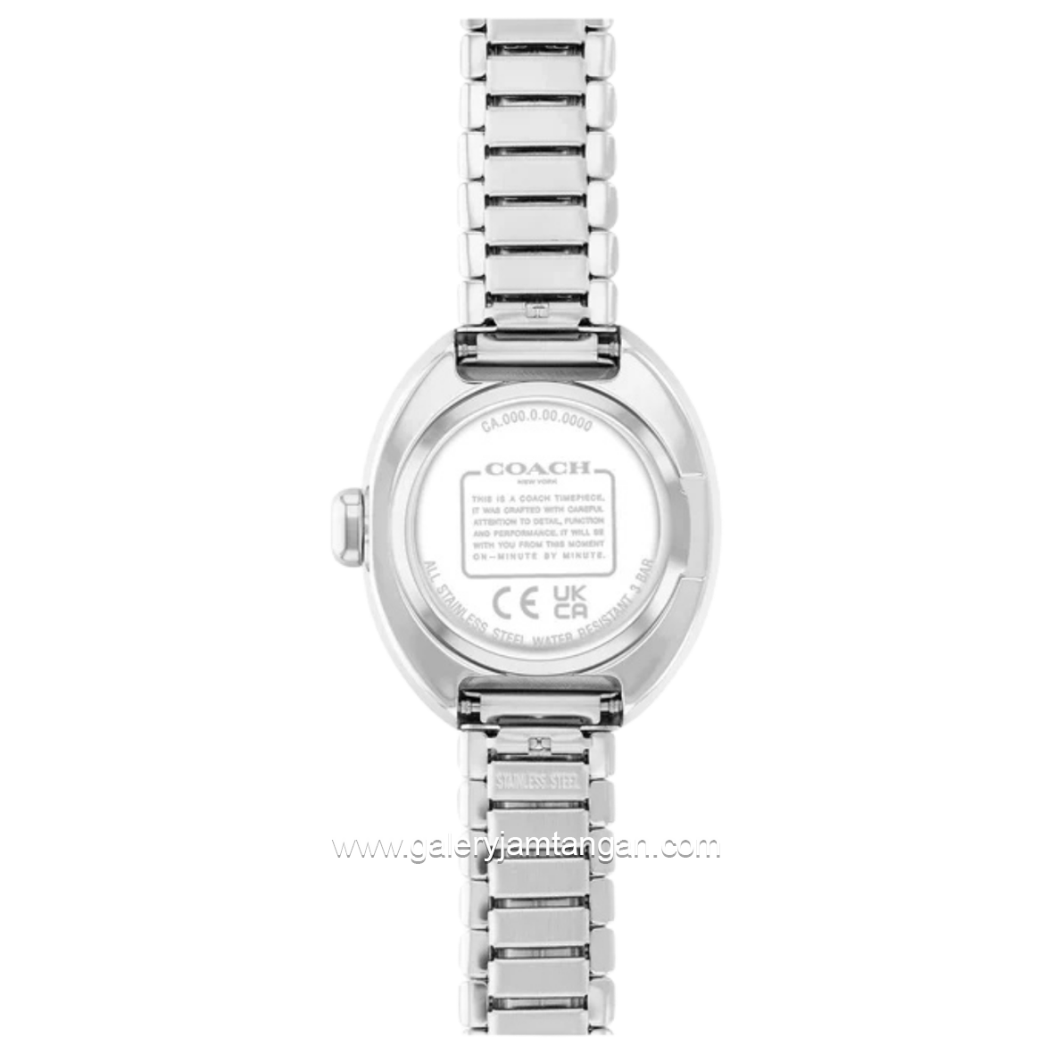 COACH SAMMY 14504570 Silver Dial White Stainless Steel Strap