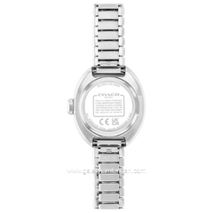 COACH SAMMY 14504570 Silver Dial White Stainless Steel Strap