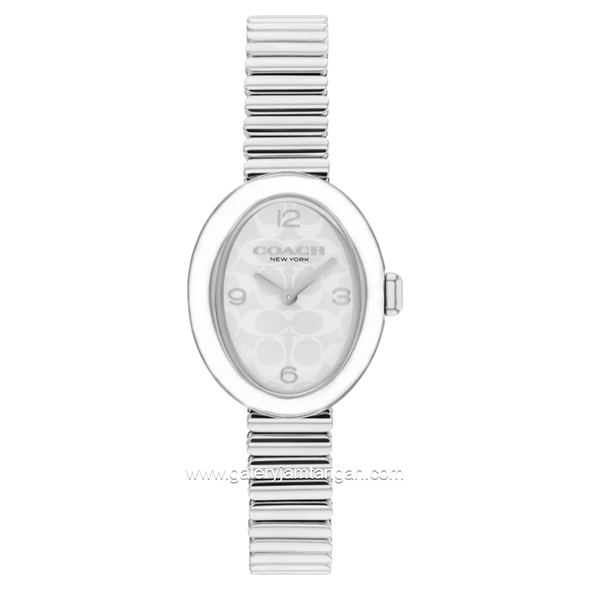 COACH SAMMY 14504570 Silver Dial White Stainless Steel Strap