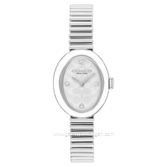 COACH SAMMY 14504570 Silver Dial White Stainless Steel Strap