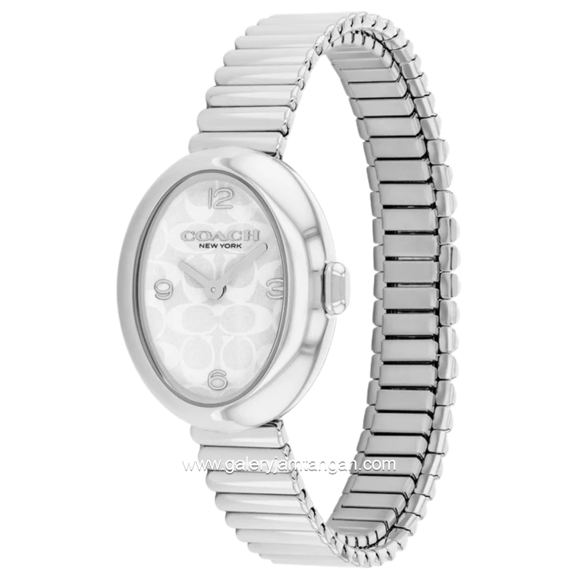COACH SAMMY 14504570 Silver Dial White Stainless Steel Strap
