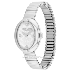 COACH SAMMY 14504570 Silver Dial White Stainless Steel Strap