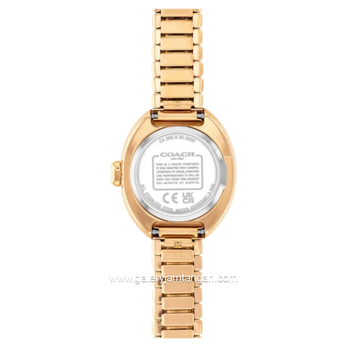 COACH 14504571 Sammy Gold Dial Black Stainless Steel Strap