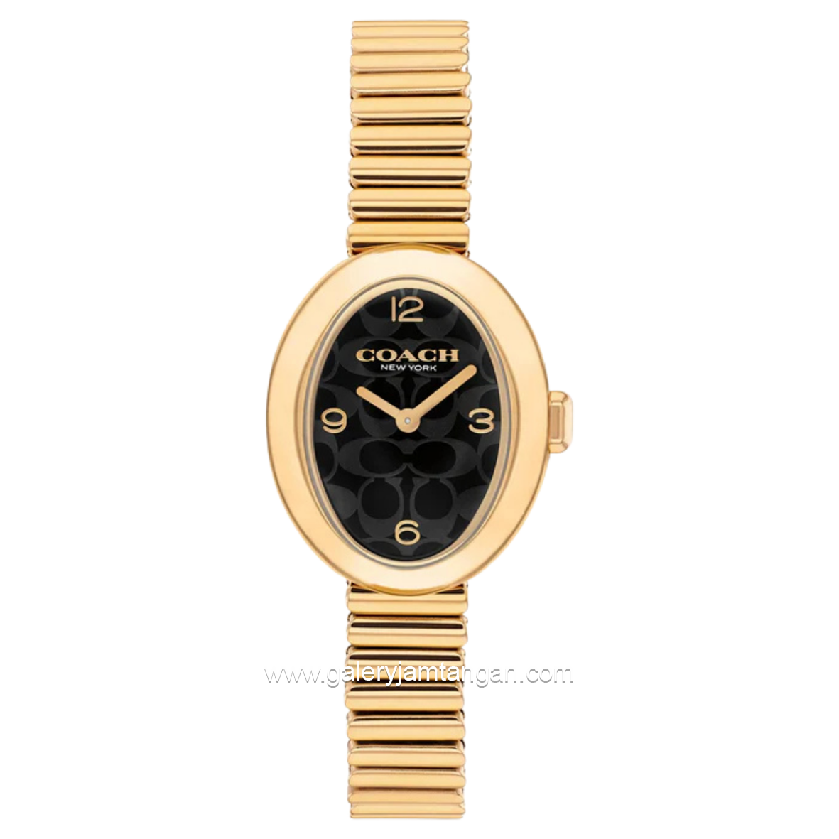COACH 14504571 Sammy Gold Dial Black Stainless Steel Strap