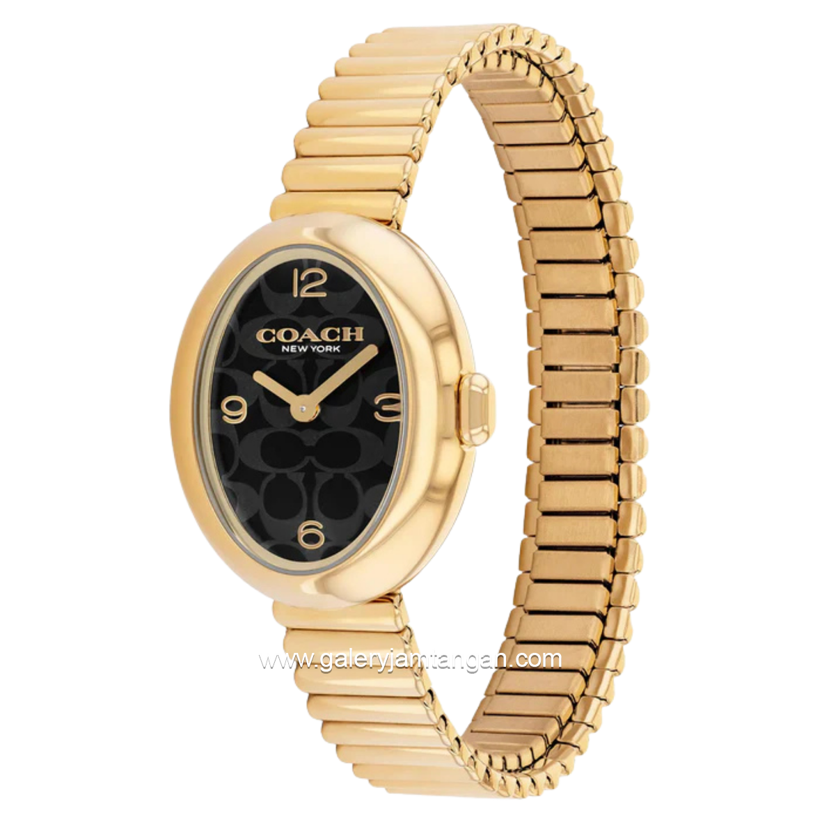COACH 14504571 Sammy Gold Dial Black Stainless Steel Strap