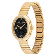 COACH 14504571 Sammy Gold Dial Black Stainless Steel Strap
