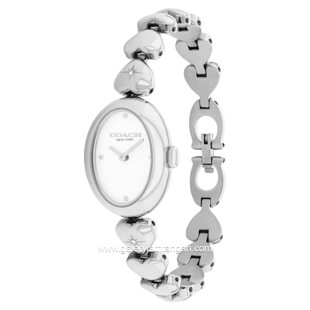COACH 14504639 Sammy Silver Stainless Steel Strap