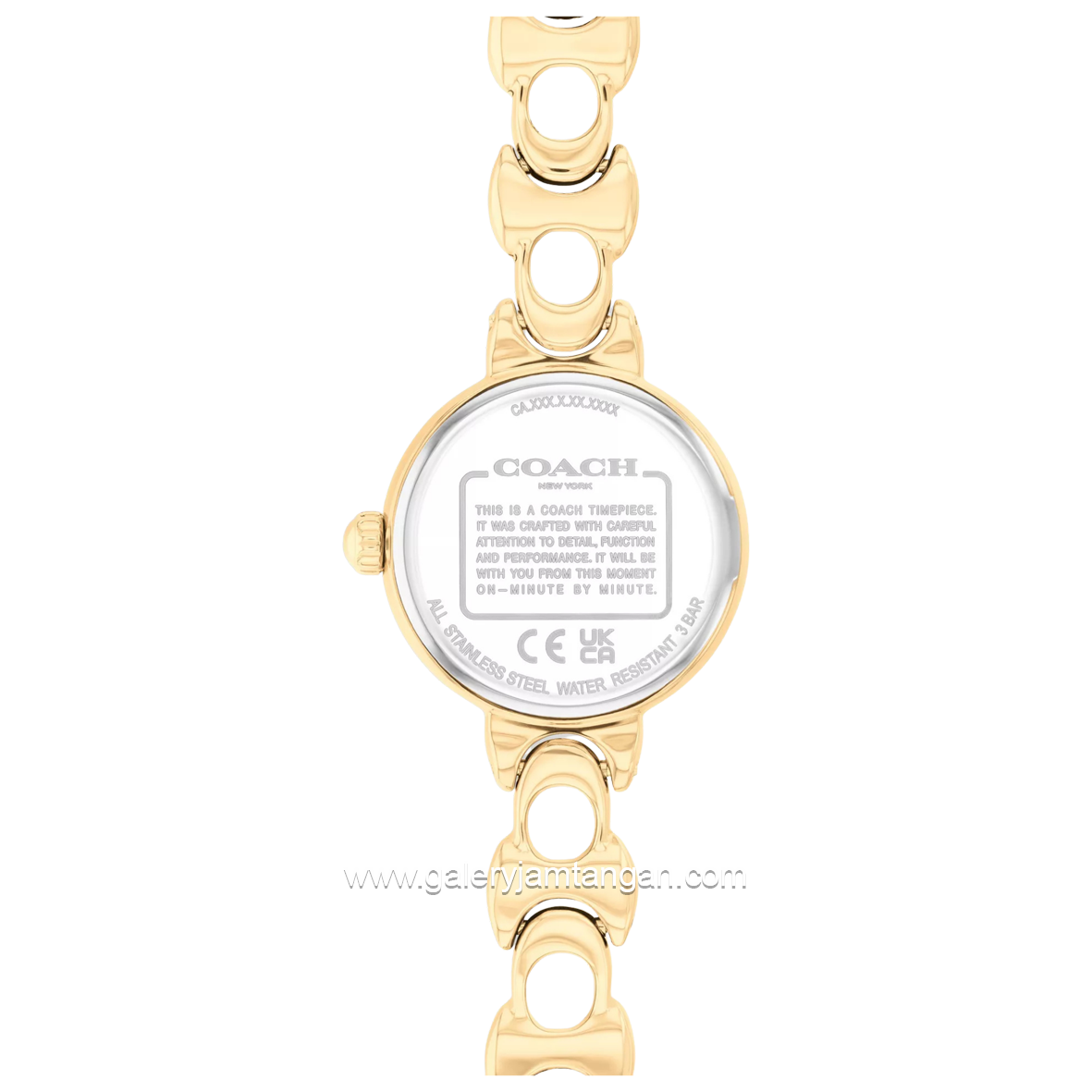COACH 14504650 Iris Gold Dial White Stainless Steel Strap
