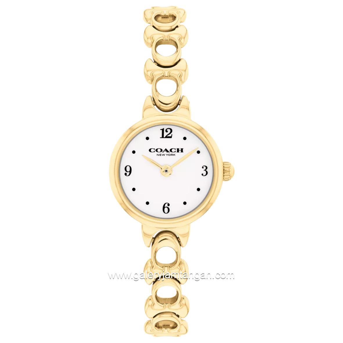 COACH 14504650 Iris Gold Dial White Stainless Steel Strap