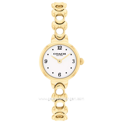 COACH 14504650 Iris Gold Dial White Stainless Steel Strap