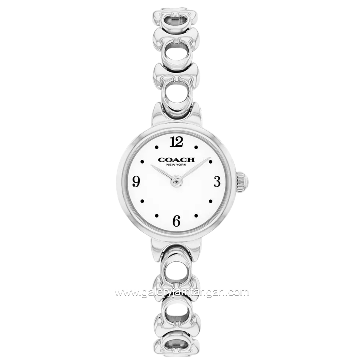 COACH IRIS 14504651 Silver Dial White Stainless Steel Strap
