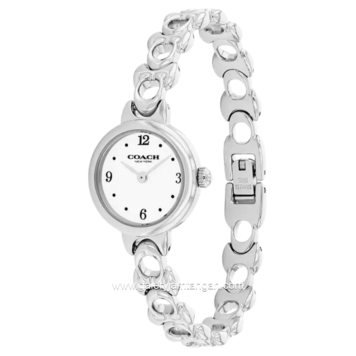COACH IRIS 14504651 Silver Dial White Stainless Steel Strap