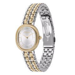 COACH HARLOW 14504701 Silver Combi Gold Stainless Steel Strap