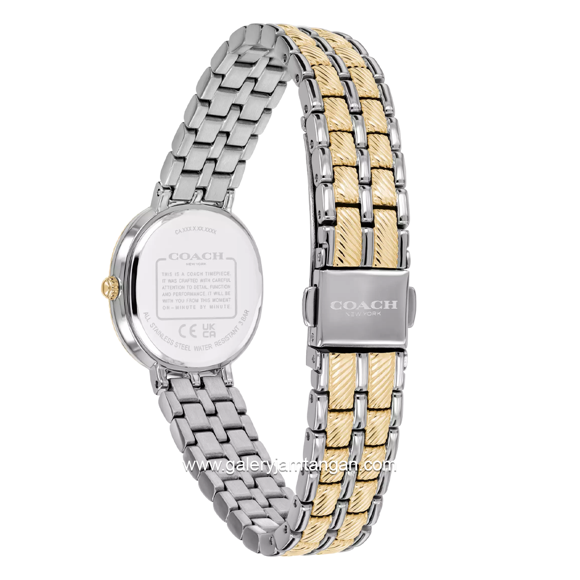COACH HARLOW 14504701 Silver Combi Gold Stainless Steel Strap