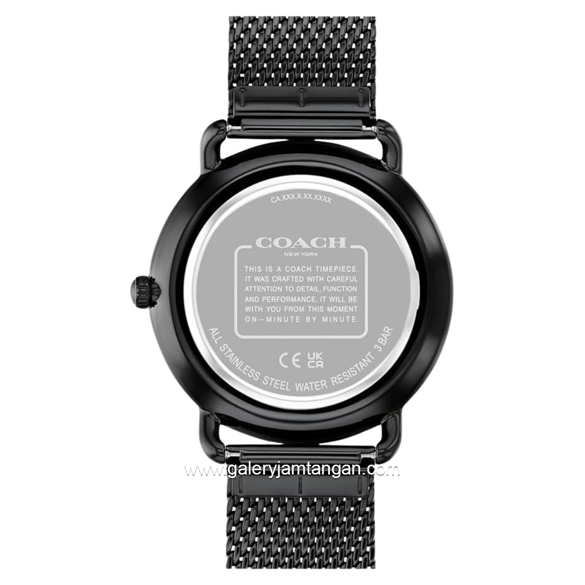 COACH 14602720 Elliot Black Dial Black Stainless Steel Strap