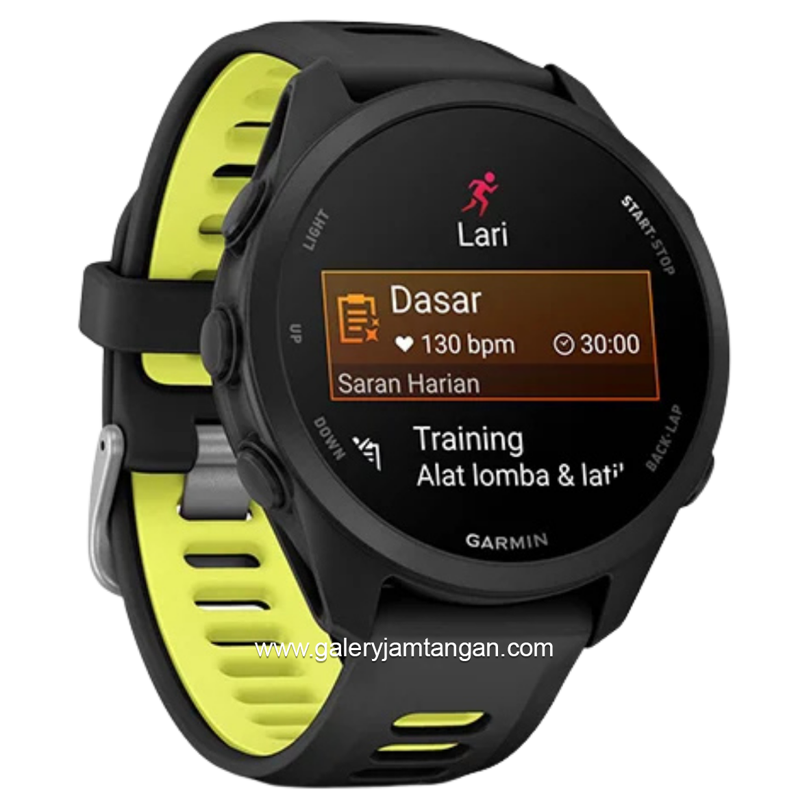 GARMIN FORERUNNER 170 BLACK AMP YELLOW Smartwatch Silicone Strap