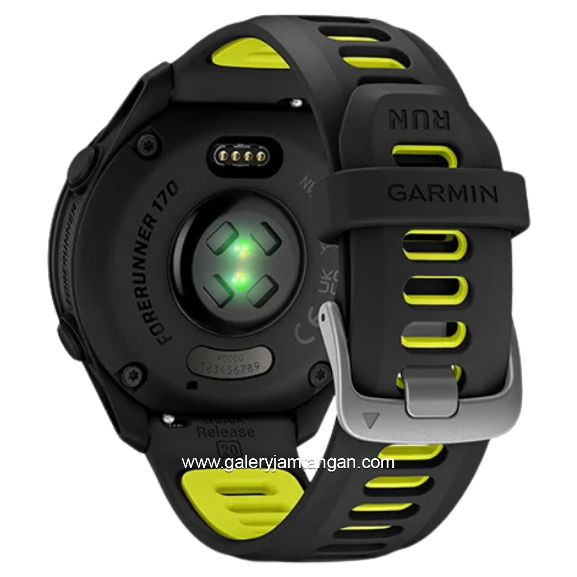 GARMIN FORERUNNER 170 BLACK AMP YELLOW Smartwatch Silicone Strap