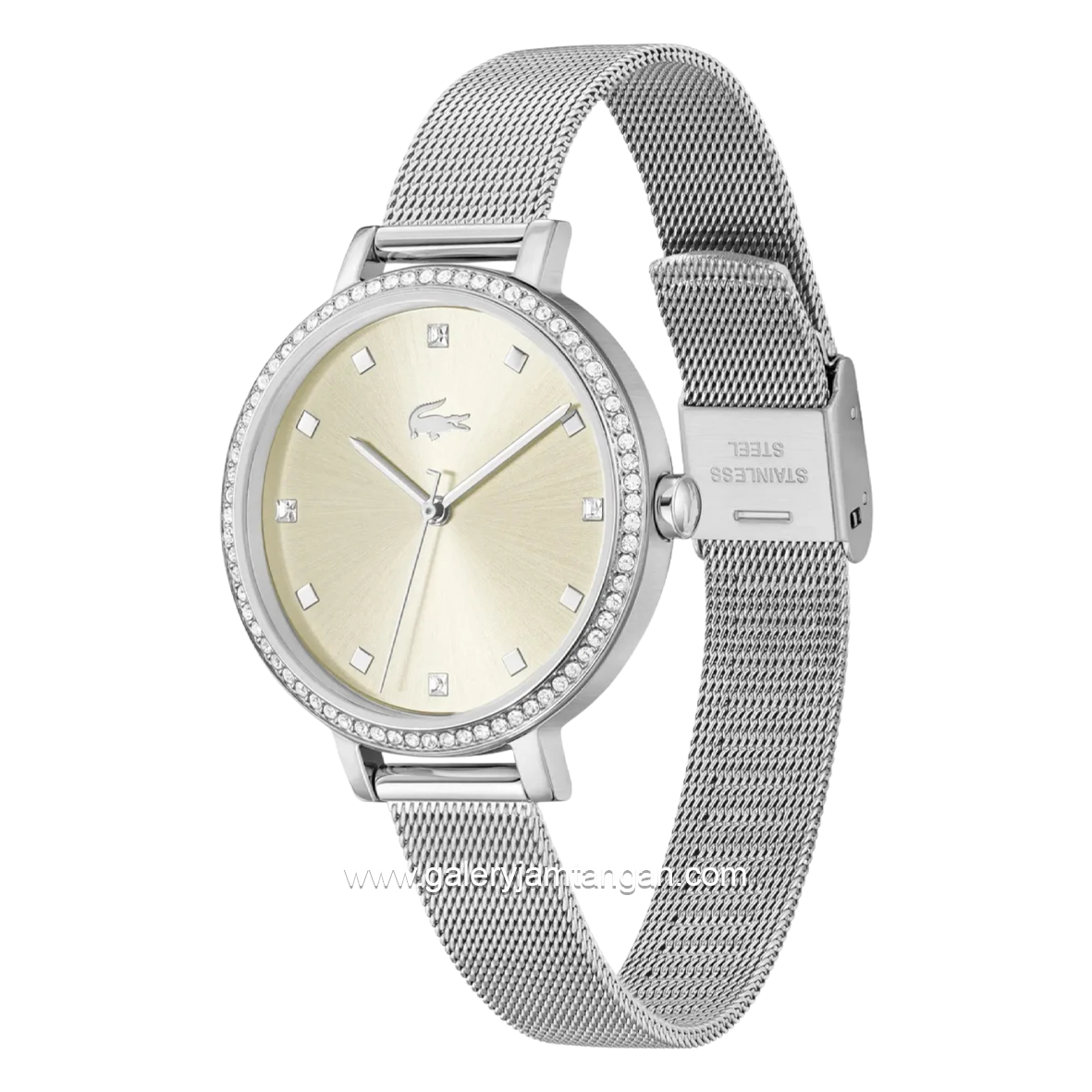 LACOSTE 2001488 RIGA Silver Dial Champagne Stainless Steel Strap