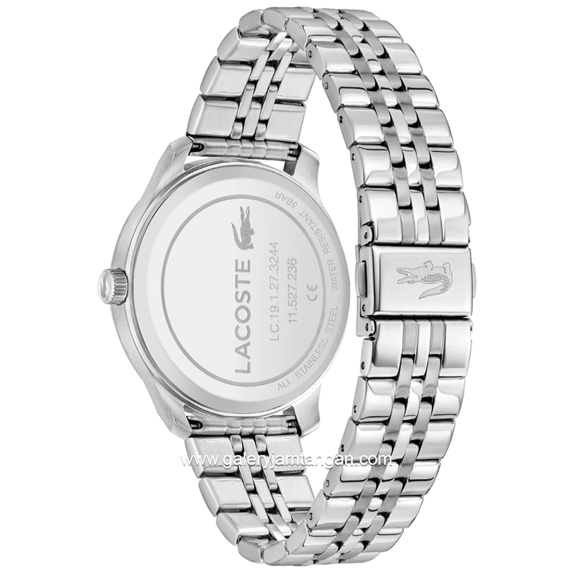 LACOSTE LISBON 2011478 Silver Stainless Steel Strap