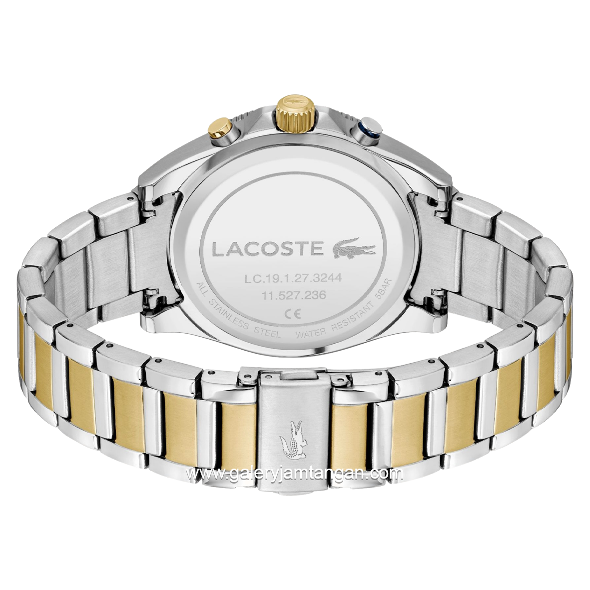 LACOSTE MAINSAIL 2011481 Silver Combi Gold Dial Blue Stainless Steel Strap
