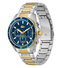 LACOSTE MAINSAIL 2011481 Silver Combi Gold Dial Blue Stainless Steel Strap