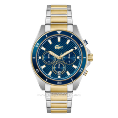 LACOSTE MAINSAIL 2011481 Silver Combi Gold Dial Blue Stainless Steel Strap