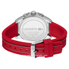 LACOSTE MAINSAIL 2011482 Red Silver Dial Black Rubber Strap