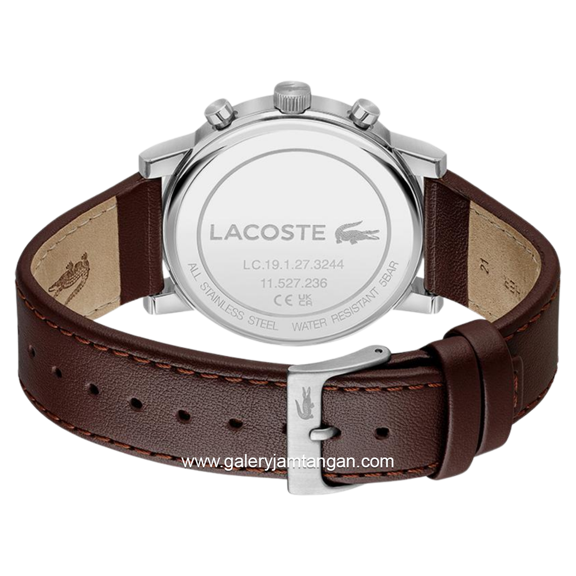 LACOSTE REPLAY 2011486 Brown Dial White Leather Strap