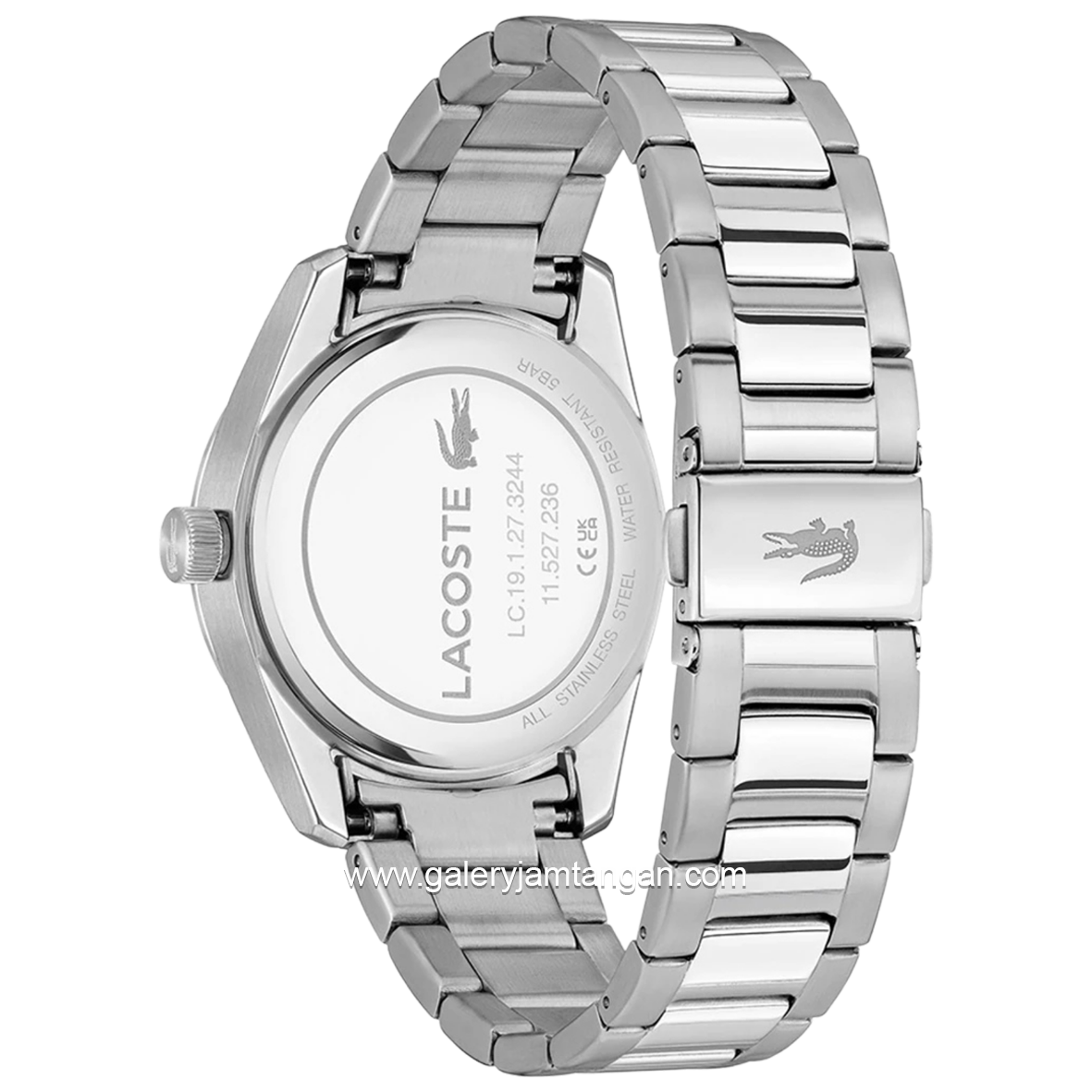 LACOSTE 2011487 Boston Silver Stainless Steel Strap