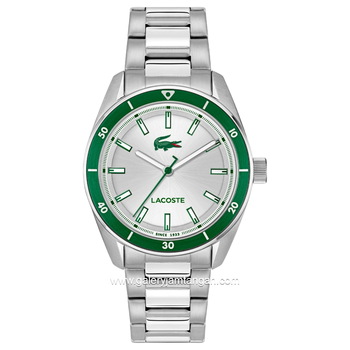 LACOSTE 2011487 Boston Silver Stainless Steel Strap