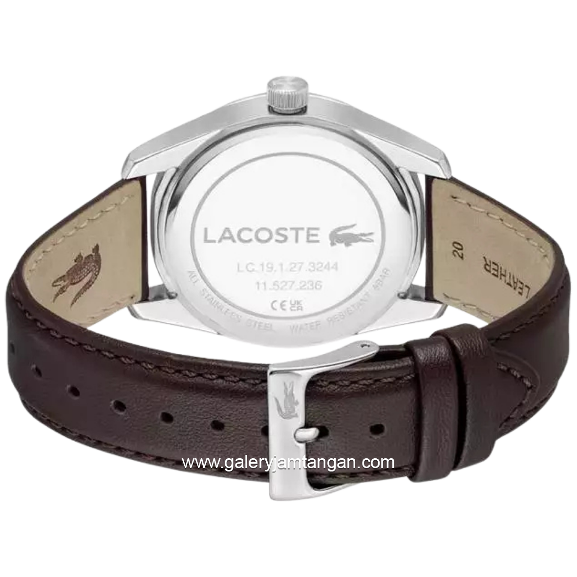 LACOSTE 2011489 Boston Navy Leather Strap