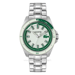 LACOSTE CAPBRETON 2011496 Silver Dial White Stainless Steel Strap