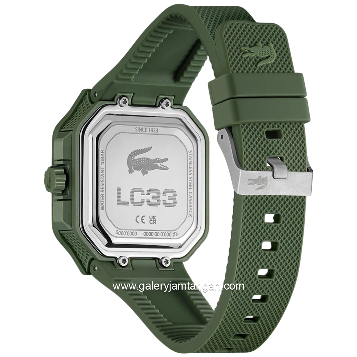 LACOSTE 2011505 LC33 SQUARE Olive Green Strap