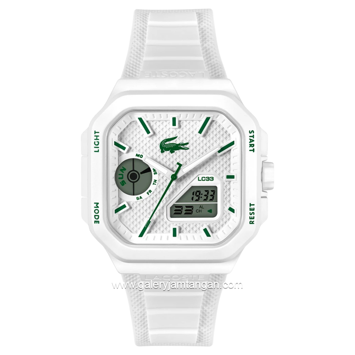 LACOSTE 2011506 LC33 SQUARE White Silikon Strap