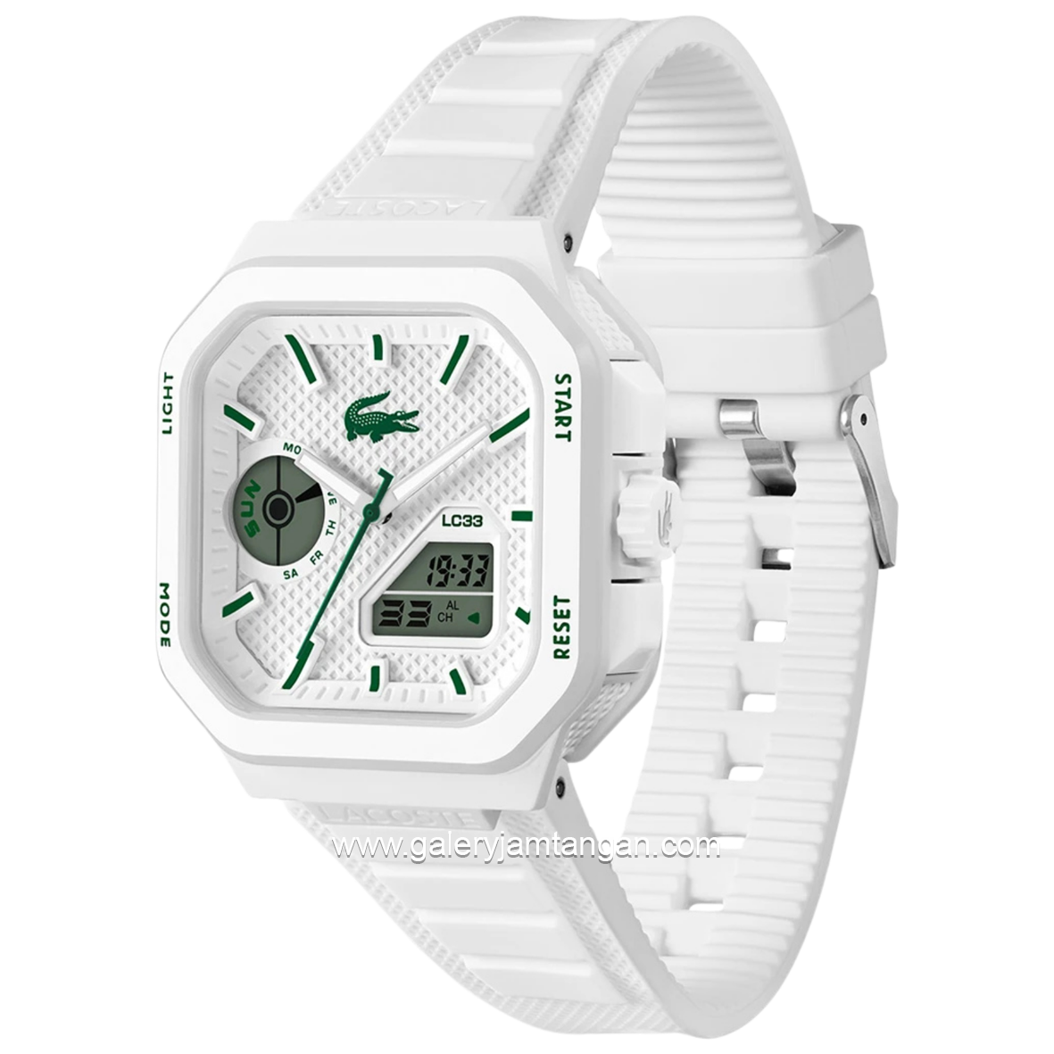 LACOSTE 2011506 LC33 SQUARE White Silikon Strap
