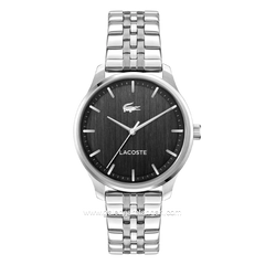 LACOSTE LISBON 2011509 Silver Dial Black Stainless Steel Strap