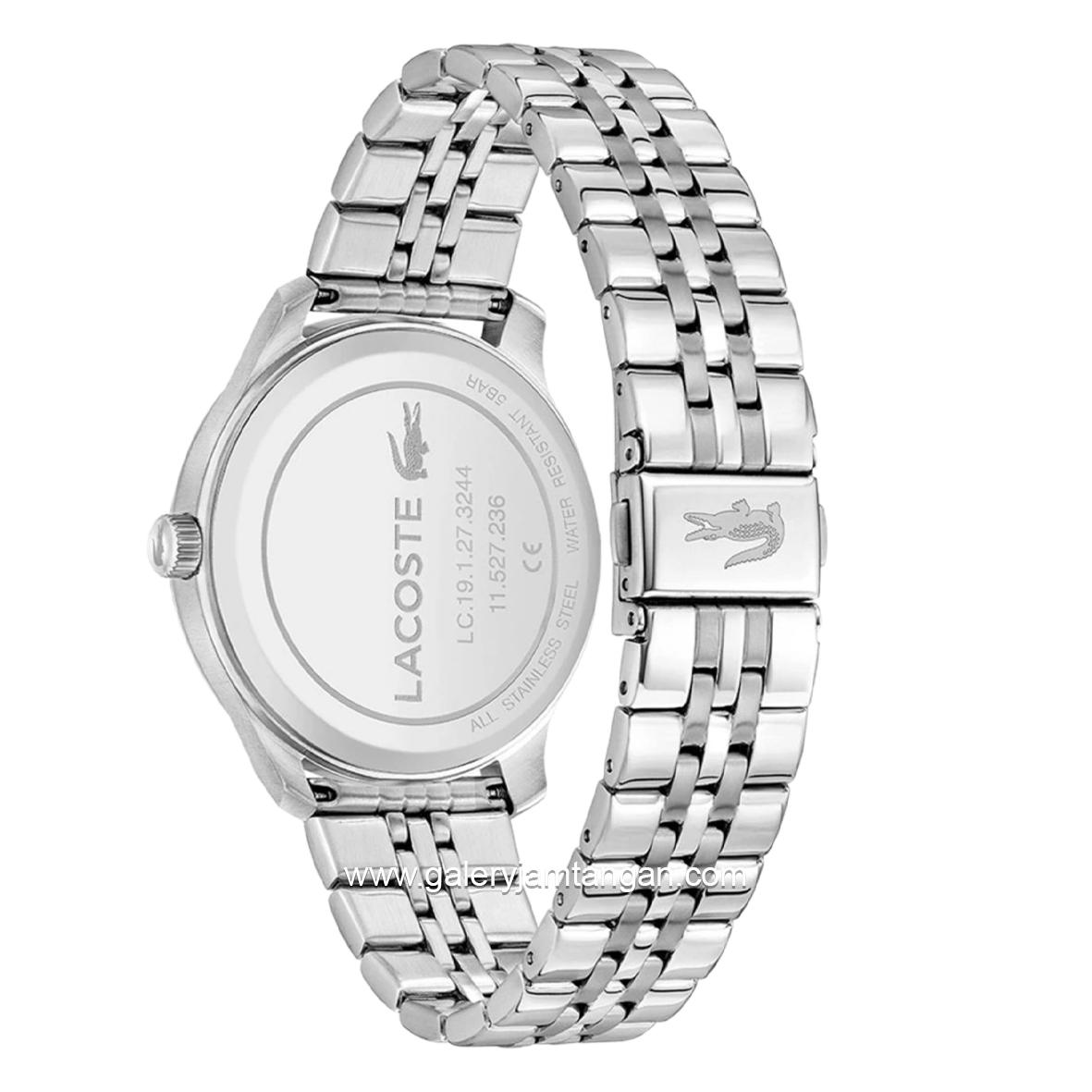 LACOSTE LISBON 2011510 Silver Dial Green Stainless Steel Strap
